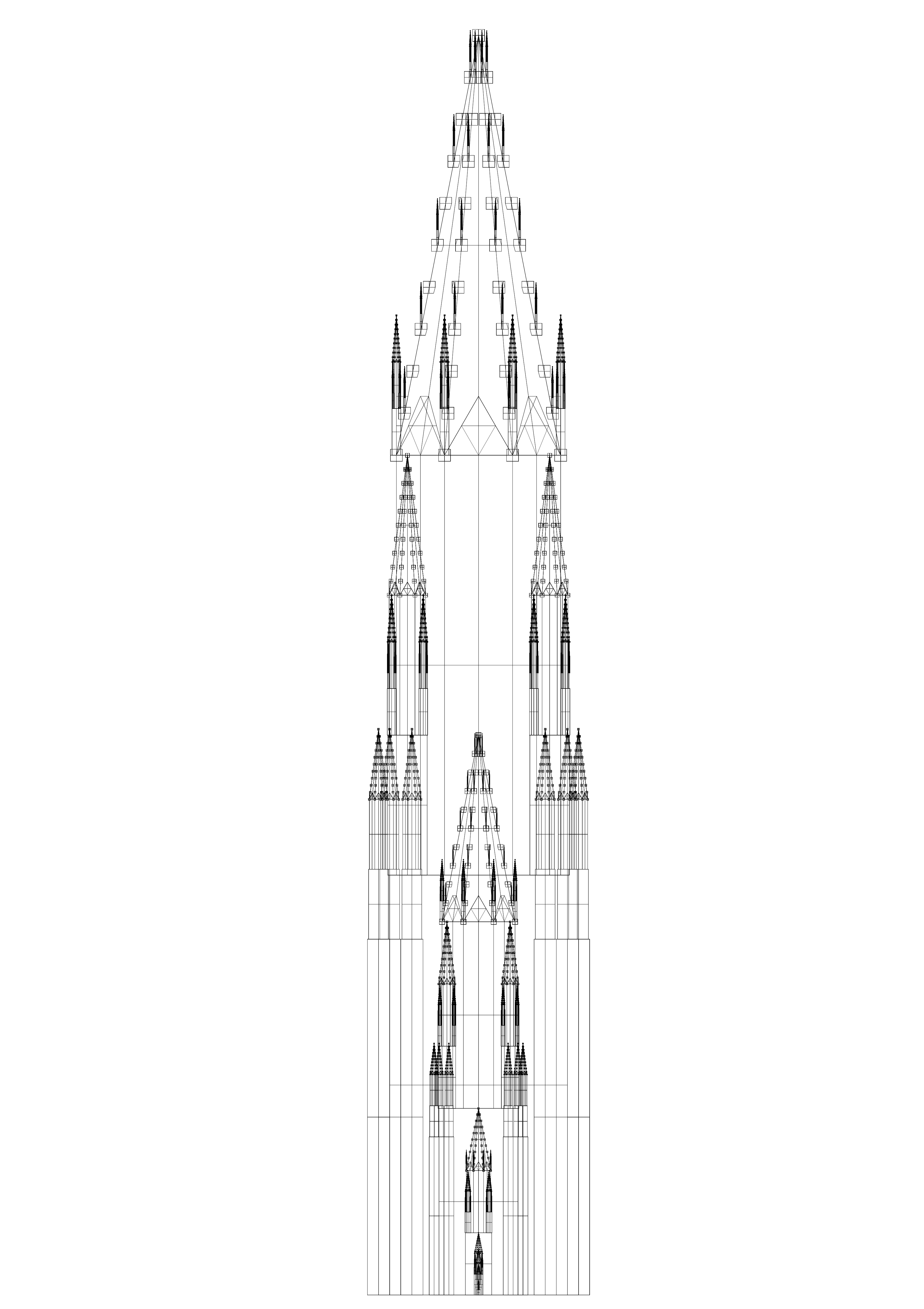 Complexity as a factor of height: the recursive stages. On the most complex one three recursive levels are present